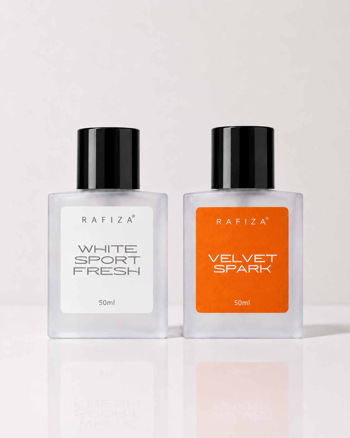 RAFIZA Velvet & White – Velvet Spark + White Sport Fresh Perfume Combo | 2 × 50 ml