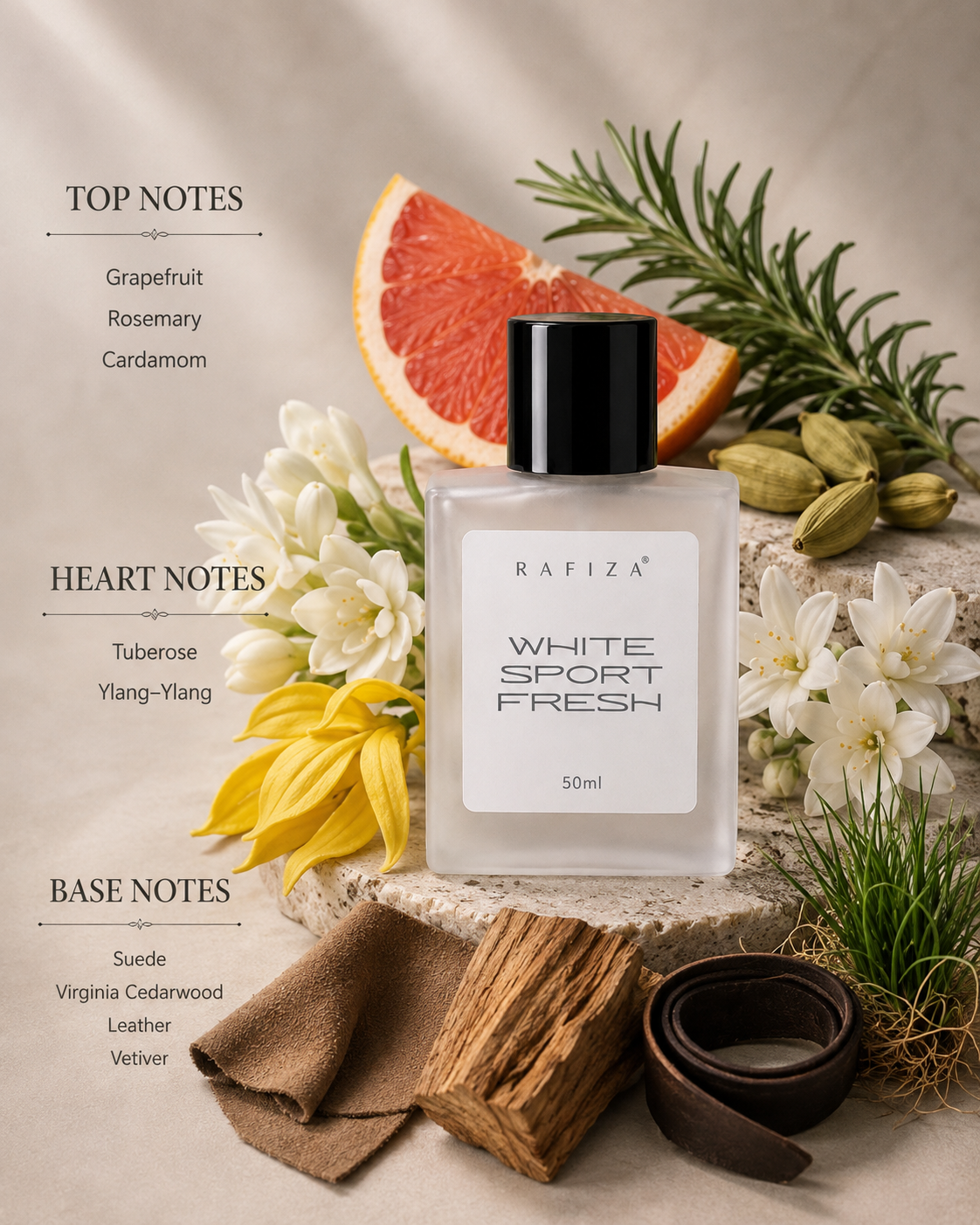 RAFIZA White Sport Fresh Perfume | 50 ML